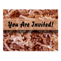 Orange Crinkled Shreds Post Card