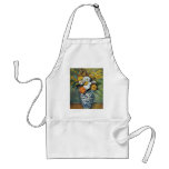 Orange Dahlias in a Vase of Delft, Paul Cezanne fl aprons