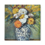 Orange Dahlias in a Vase of Delft, Paul Cezanne fl magnets
