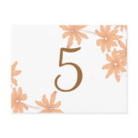 Orange Daisies Table Number Post Card