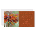 Orange Daisy Flower Wedding Save The Date photo cards