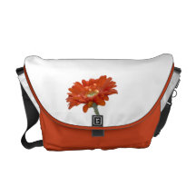 Orange Daisy Gerbera Flower Bag Commuter Bag