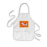 'orange dog' digital painting apron