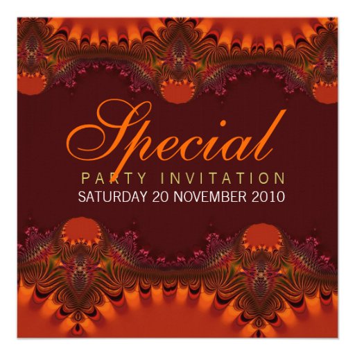 Orange Elegance Special Invitations