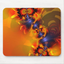 Orange Eyes Aglow – Gold & Violet Delight Mouse Mat