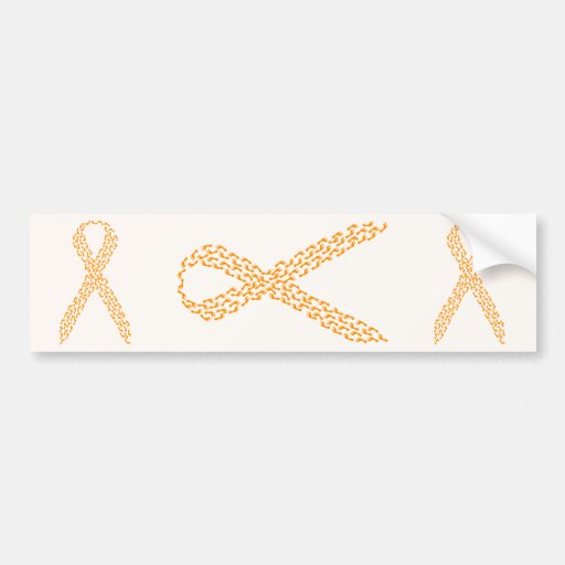 Orange Feet Awareness Ribbon Bumper Stickers
