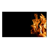 Orange flame business card