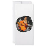 Orange flower and orange butterflies photograph custom rack card