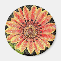 Orange flower magnet