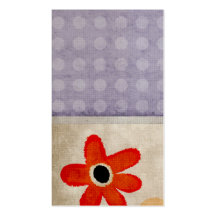 Orange Flower pale purple Business Card