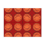orange flower pattern postcards