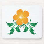 Orange Flower: Vector Drawing: mousepads