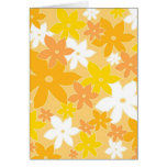 Orange flowers greeting card