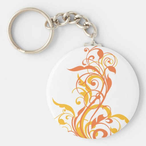 Orange Flowers Keychain
