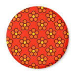Orange Flowers Refrigerator Magnet