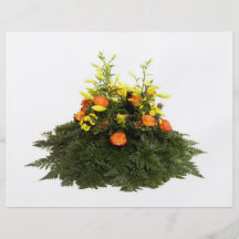 orange flowers personalized flyer