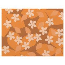 Orange Flowers. Retro Floral Pattern. Personalised Flyer
