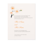 Orange Flowers Wedding Invitation Card postcards