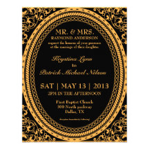 Orange Fluorescent / Neon Wedding Invitations