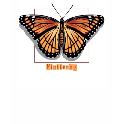 Orange Flutterby Tee Shirt by KrispysKingdom