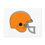 Orange football helmet postcards