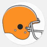 Orange football helmet sticker