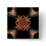 Orange Fractal Art Floral Design