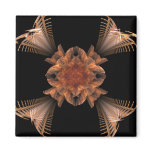 Orange Fractal Art Floral Design