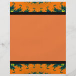 orange fractal personalized flyer