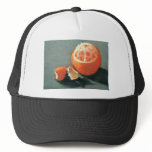 ORANGE: FRUIT: PASTEL ART hats