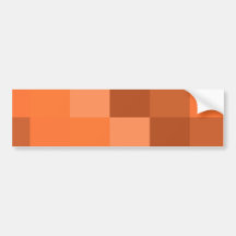 Orange Geometries Bumper Stickers