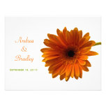 Orange Gerbera Daisy Response Card Personalized Invitation