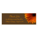 Orange Gerbera Daisy Wedding Favour Tag Business Cards