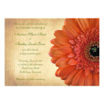 Orange Gerbera Wedding Invitation