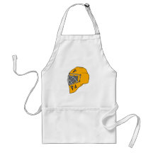 Orange Goalie Helmet Apron
