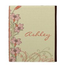Orange Gold Lily Flowers iPad Folio Case