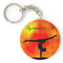 Orange Gymnastics Keychain