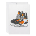 Orange Hockey Skates invitations