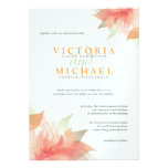 Orange Ice Metallic White Wedding Invitations