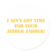 Orange Jibber Jabber Stickers