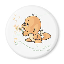 Orange Kacheek wishing on a dandelion magnets
