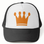orange king crown hats