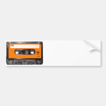 Orange Label 80's Cassette Bumper Stickers