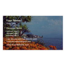 Orange Lake Geneva, Montreux, Switzerland flowers Business Cards