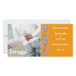 Orange & Lavender Paisley Save the Date photo cards