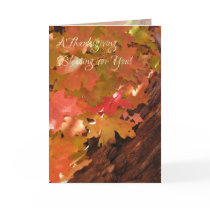 Orange Leaf (1) Thanksgiving Card
