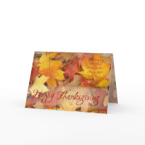 Orange Leaf (3) Thanksgiving Card