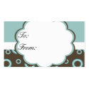 Orange Letterpress Styled Flower Gift Tag business cards