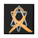 Orange Leukaemia Survivor Ribbon magnets