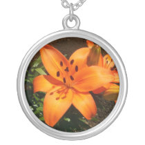 Orange Lilies Necklace